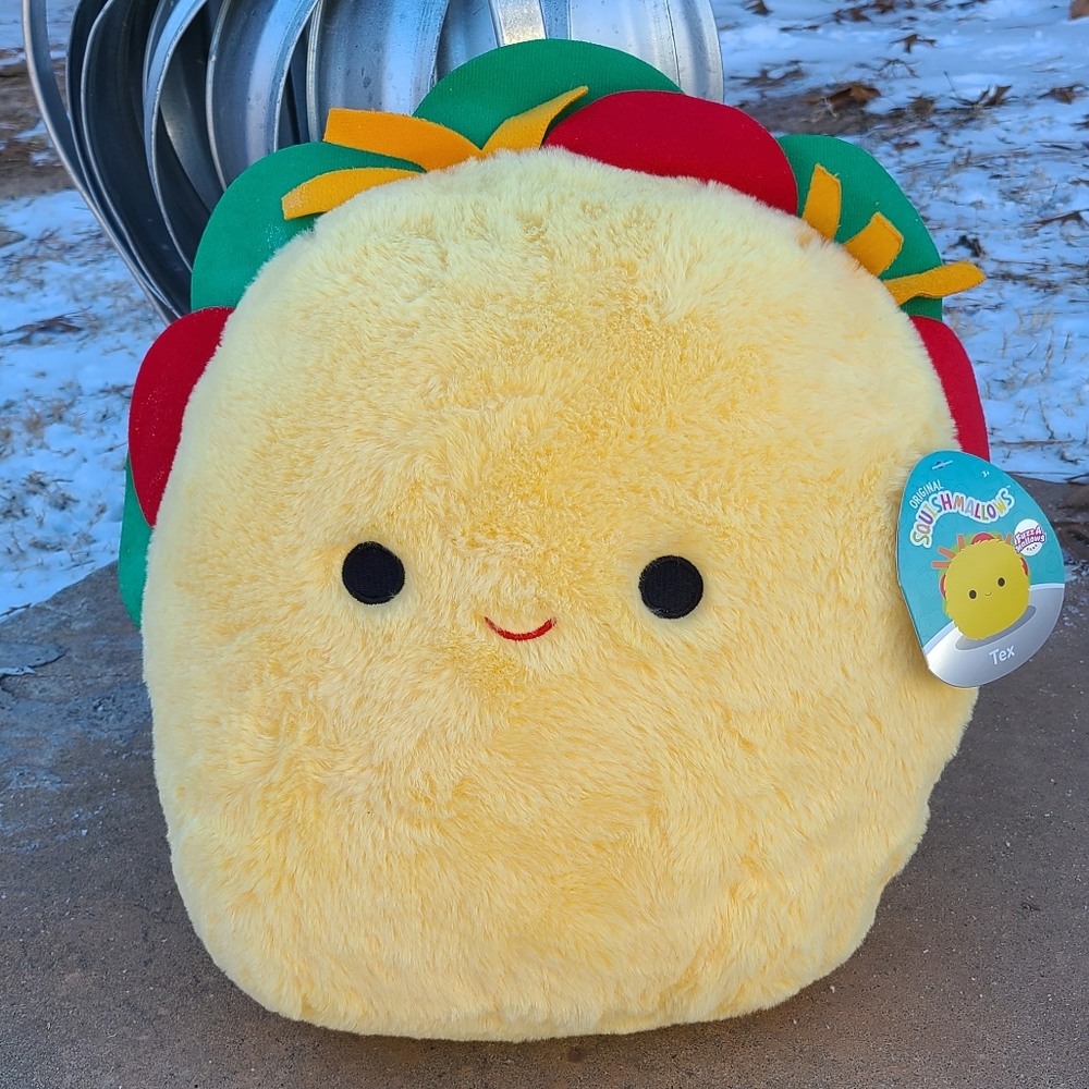 "Tex" the taco 12" NWT FuzzAMallows Squishmallows Rare